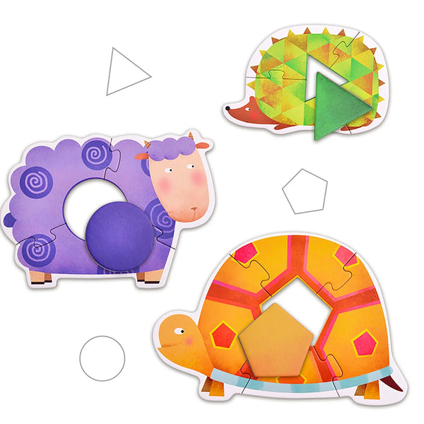 Mi primer puzzle: Geometría y animales