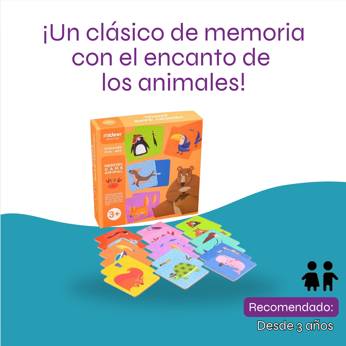 Juego de Memoria Animal - Reconocer, Recordar y Emparejar Imágenes