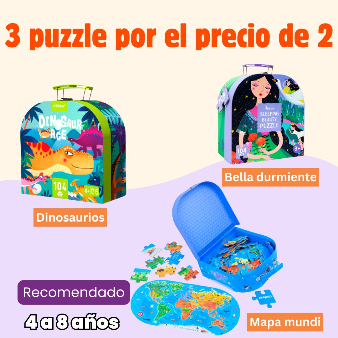 🧩 Pack de 3 x 2 Maletas de Puzzles