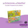¡Maleta 4 Puzzles de las Estaciones! - Desarrollo y Aprendizaje para Niños