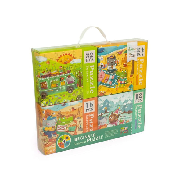 ¡Maleta 4 Puzzles de las Estaciones!