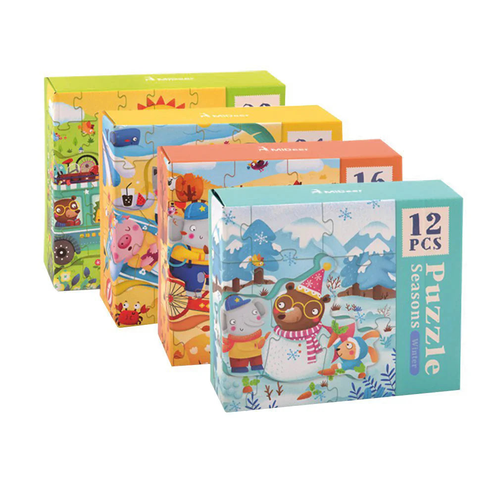 ¡Maleta 4 Puzzles de las Estaciones!