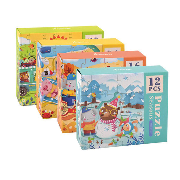 ¡Maleta 4 Puzzles de las Estaciones!