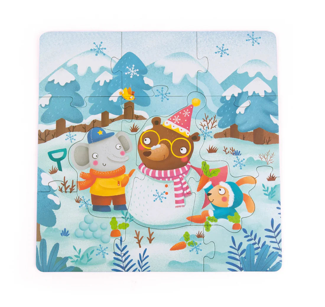 ¡Maleta 4 Puzzles de las Estaciones!