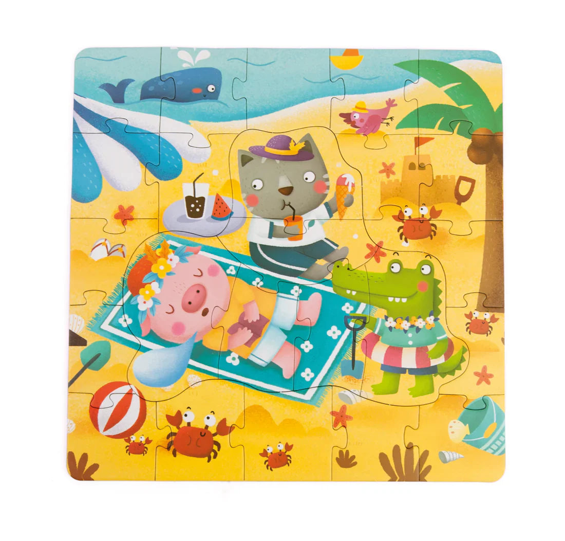 ¡Maleta 4 Puzzles de las Estaciones!