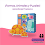 Mi primer puzzle: Geometría y Animales - Reconocimiento de Formas y Colores.